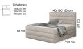 Boxspringbett CLARA Designerbett Hotelbett mit Bettkasten kontinentales Bett