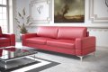 Ledersofa ARIA II 175 cm – Klassischer Stil mit Komfortsitz und Ziernähten - Rot