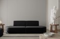 Dalia Sofa 2-Sitzer Schwarz Stoff Dekor