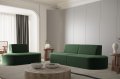 1+2 Dalia Set Sofa Grün Velvet Stoff Dekor