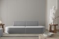 Dalia Sofa 2-Sitzer Velvet Grau Stoff Dekor