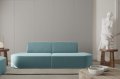 Dalia Sofa 2-Sitzer Blau Velvet Stoff Dekor