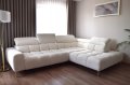 Ecksofa PLAZA L Boucle mit elektrische Sitzverstellung