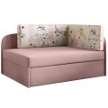 Sofa BAFI mit Schlaffunktion und Bettkasten Bett für Kinder Kuh und Flamingo