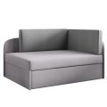 Sofa BAFI mit Schlaffunktion und Bettkasten Bett für Kinder Silber mit Asche