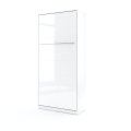 Wandklappbett Concept Pro 3 90x200 Vertikal Lenart Bett Weiß Hochglanz
