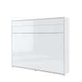 Wandklappbett Bed Concept 160x200 Horizontal Lenart Bett Weiß hochglanz