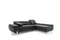 Ecksofa Molina Mini L-form Echtleder mit Schlaffunktion WERSAL