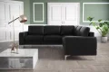 Ecksofa Leder ARIA MAX Schwarz Links
