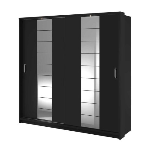 Kleiderschrank ARTI 14 mit zwei Schiebetüren, Spiegeln und Beleuchtung LENART