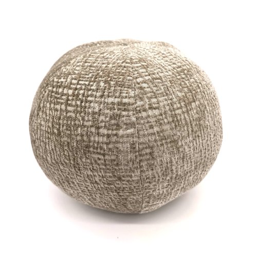 Rundes Kissen Dekokissen Kugelkissen FRAGOLA Hell Beige 30 cm