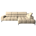 Ecksofa PLAZA L mit Relaxfunktion und Sitztiefenverstellung Elektrisch Sofa creme