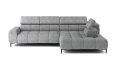 Ecksofa PLAZA L mit Relaxfunktion und Sitztiefenverstellung Elektrisch Sofa grau