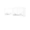 Wandklappbett Concept Pro 5 120x200 Horizontal Lenart Bett Weiß und Weiß Hochglanz