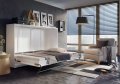 Wandklappbett Concept Pro 5 120x200 Horizontal Lenart Bett Weiß und Weiß Hochglanz
