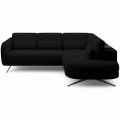 ILUSIO L Ecksofa Elektrisch verstellbare Sitztiefe Relaxfunktion Schwarz (Quelle 100)