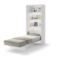 Wandklappbett 90x200 Vertikal Bed Concept Schrankbett Weiß Hochglanz BC-03