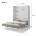 Wandklappbett Bed Concept 180x200 Vertikal Schrankbett Weiß BC-13