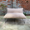 Set Gartenmöbel aus Metall Metallsofa Sofa mit zwei Sesseln
