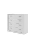 Kommode ARTI 10 mit vier Schubladen LENART Weiß und Schwarz