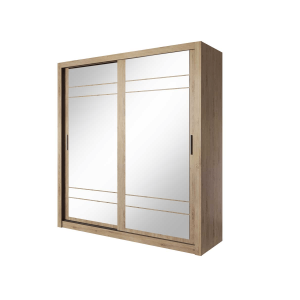 Kleiderschrank ARTI 8 mit zwei Schiebetüren und Spiegeln LENART