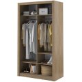 Kleiderschrank ARTI 6 mit zwei Schiebetüren und Spiegel LENART