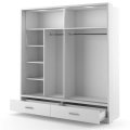 Kleiderschrank ARTI 5 mit zwei Schiebetüren, zwei Schubladen und einem Spiegel LENART
