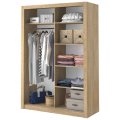 Kleiderschrank ARTI 4 mit zwei Schiebetüren und Spiegel LENART