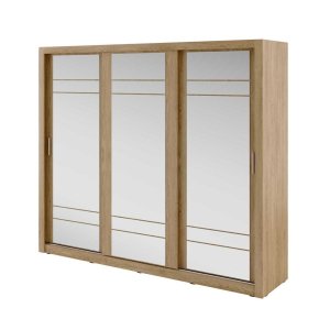 Kleiderschrank ARTI 2 mit drei Schiebetüren und Spiegeln LENART