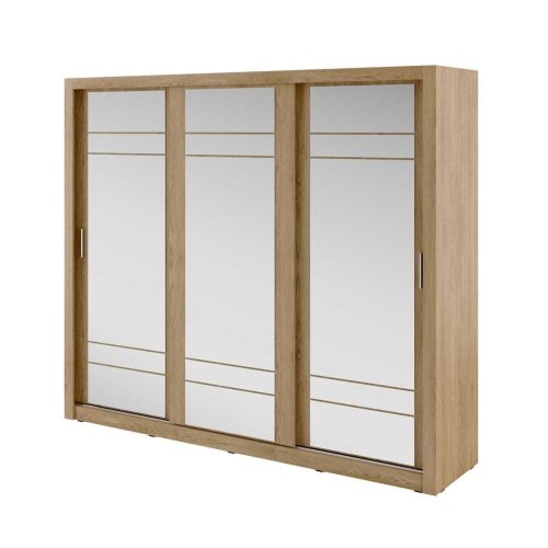 Kleiderschrank ARTI 2 mit drei Schiebetüren und Spiegeln LENART