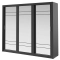Kleiderschrank ARTI 2 mit drei Schiebetüren und Spiegeln LENART