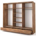 Kleiderschrank ARTI 1 mit drei Schiebetüren, drei Schubladen und einem Spiegel LENART