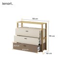 Kommode Lenart LENNY LY-06 Eiche Artisan/beige/Trüffel