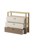 Kommode Lenart LENNY LY-06 Eiche Artisan/beige/Trüffel