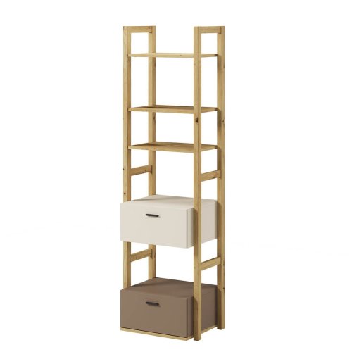 Bücherregal Lenart LENNY LY-03 Eiche Artisan/beige/Trüffel