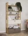 Bücherregal Lenart LENNY LY-03 Eiche Artisan/beige/Trüffel