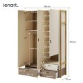 Kleiderschrank Lenart LENNY LY-01 Eiche Artisan/beige/Trüffel