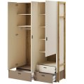 Kleiderschrank Lenart LENNY LY-01 Eiche Artisan/beige/Trüffel