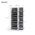 ücherregal Lenart FITT FL-01L dunkles Metall/helles Metall
