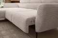 Elektrische Ecksofa ALI L Creme Cordstoff (Poso 100)