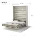 Wandklappbett 160x200 Vertikal Lenart BED CONCEPT Schrankbett Kashmir Beige 3