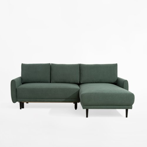 Ecksofa SOHO S mit Schlaffunktion, Rückenkissen lose, modernem Design und Bettkasten