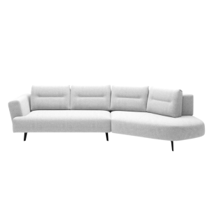 Ecksofa LORNA – Elektrisch verstellbare Sitztiefe & manuelle Rückenlehne, modernes Design - Cream (Cosmo 11)