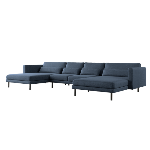 Elegantes Ecksofa DANI U mit Verita-Stoff in modernem Wohnzimmer – großes U-förmiges Sofa mit Kissen und Metallfüßen,  Verita 73.png