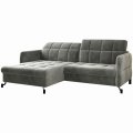 Ecksofa LORA Couch Schlaffunktion mit Bettkasten Ziernähte