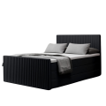 Boxspringbett RISE PREMIUM Hotelbett mit zwei Bettkasten kontinentales Bett, Schwarz