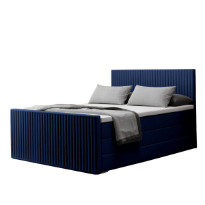 Boxspringbett RISE PREMIUM Hotelbett mit zwei Bettkasten kontinentales Bett, Dunkelgrau