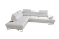 Ecksofa GALAXY Ledersofa Weiß
