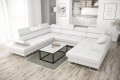 Ecksofa Leder GALAXY MAX I Weiß