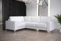 Ecksofa Leder ARIA II Ledersofa Weiß